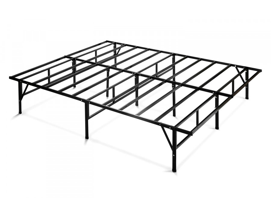 FaFurn - Queen Size Sturdy Black Metal Platform Bed Frame