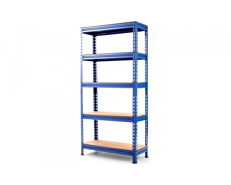 FaFurn Heavy Duty 60 Inch Adjustable 5-Shelf Metal Storage Rack - Navy Blue