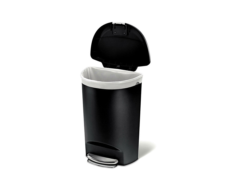 FaFurn - Black 13-Gallon Kitchen Trash Can with Foot Pedal Step Lid