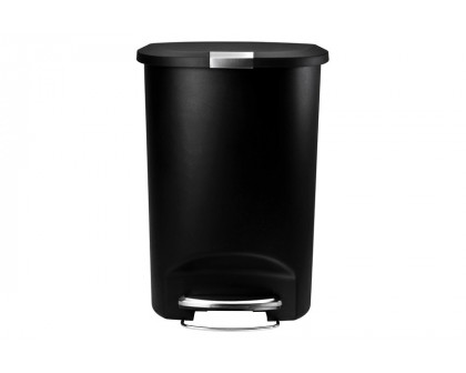 FaFurn - Black 13-Gallon Kitchen Trash Can with Foot Pedal Step Lid