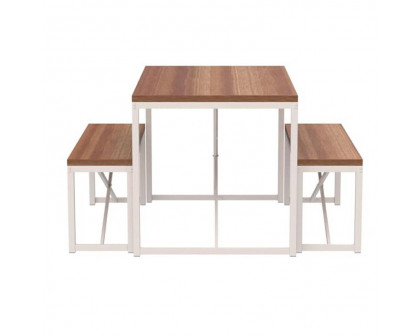 FaFurn™ 3-Piece Modern Dining Set - Walnut, Wood