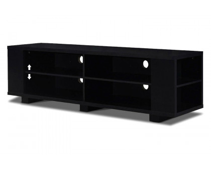 FaFurn™ Modern TV Stand in Wood Finish Holds Up To 60-Inch TV - Black