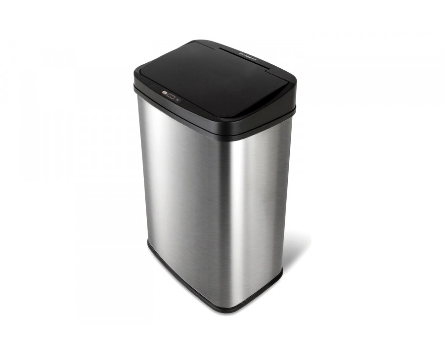 FaFurn - 13-Gallon Stainless Steel Kitchen Trash Can with Motion Sensor Lid