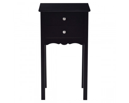 FaFurn - 2-Drawer Nightstand in Black