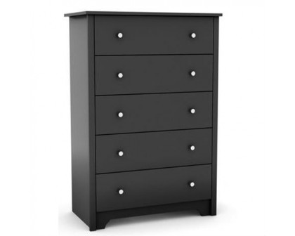 FaFurn - 5-Drawer Chest in Black