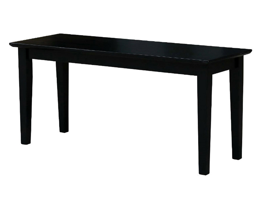 FaFurn Solid Wood Entryway Accent Bench - Black