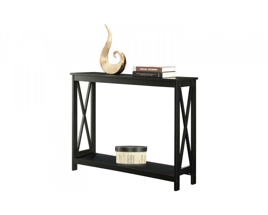 FaFurn - Wood Console Sofa Table with Bottom Storage Shelf