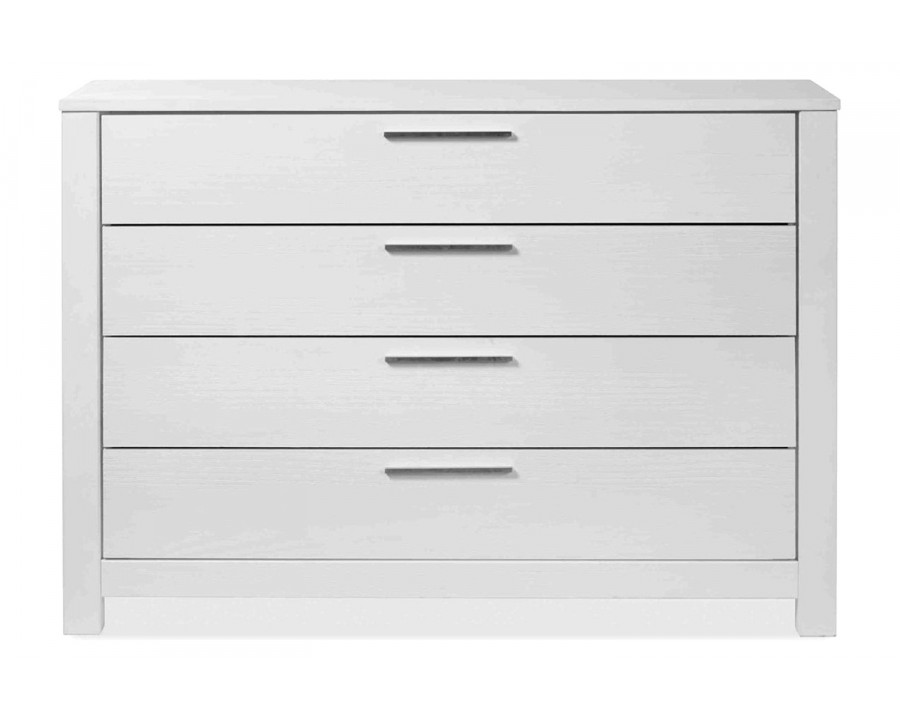 FaFurn Farmhouse Traditional Rustic 4 Drawer Dresser - White