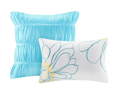 FaFurn Light Blue Full/Queen 5-Piece Comforter Set With2 Shams and 2 Pillows