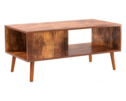 FaFurn - Modern Mid-Century Coffee Table Living Room Storage Shelf