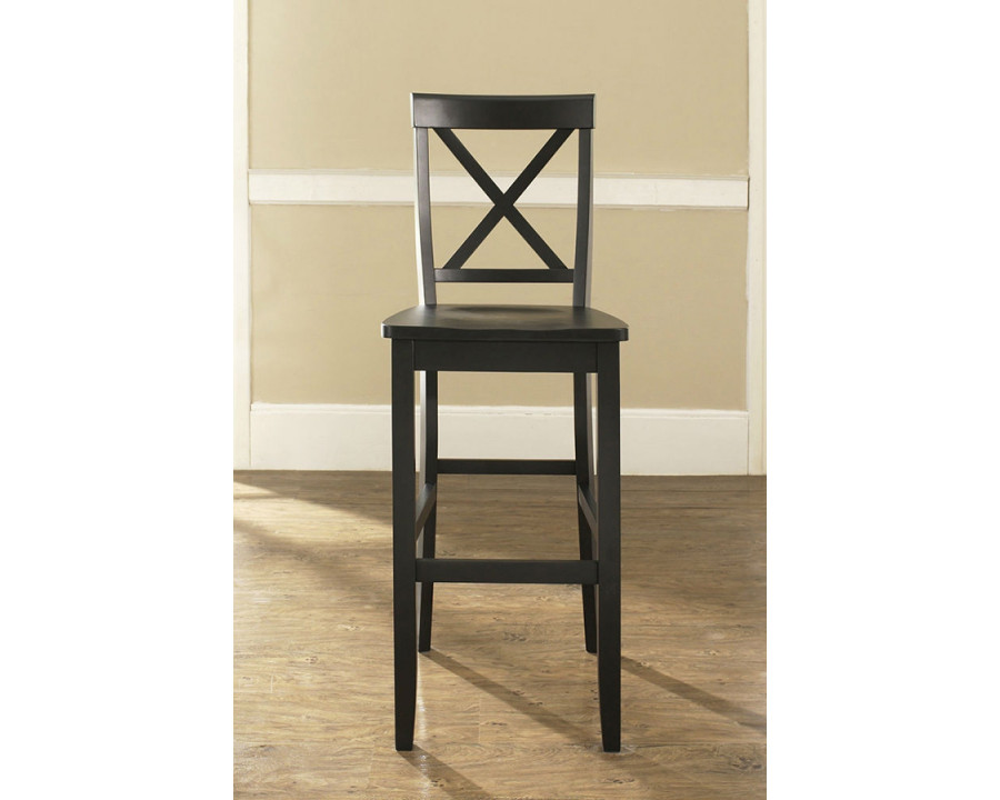 FaFurn - X-Back Solid Wood Barstool (Set of 2)