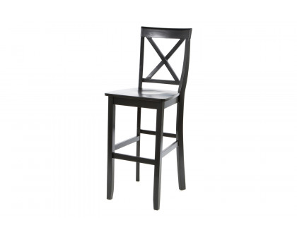 FaFurn - X-Back Solid Wood Barstool (Set of 2)