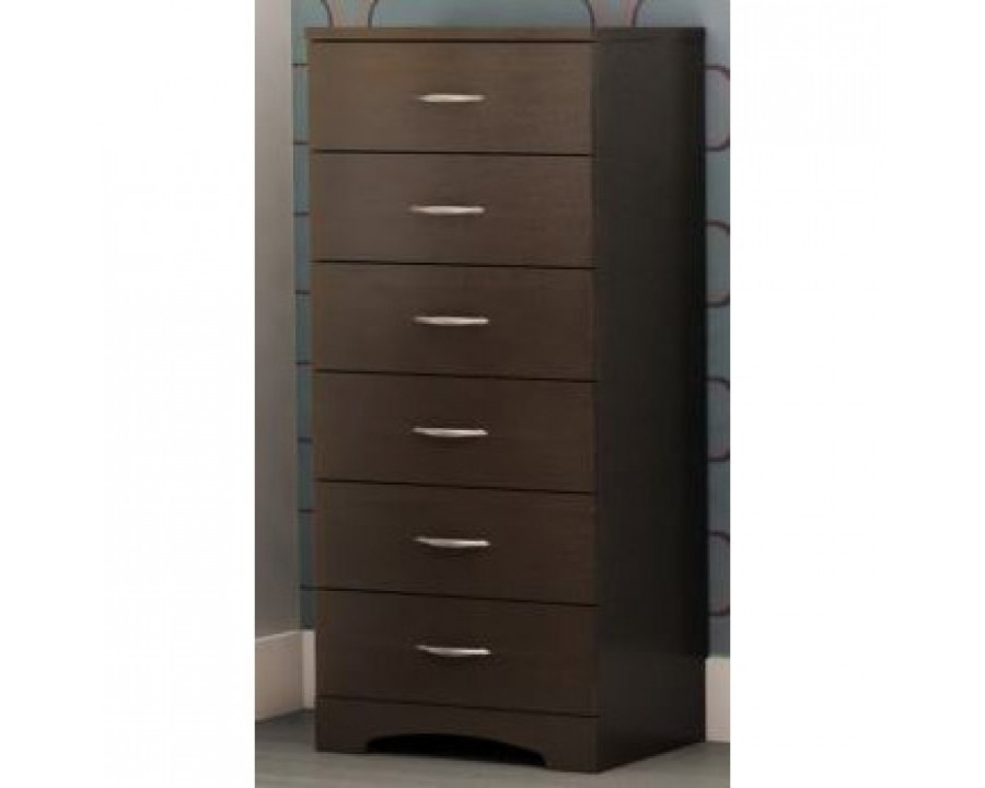 FaFurn - Contemporary 6-Drawer Chest in Chocolate