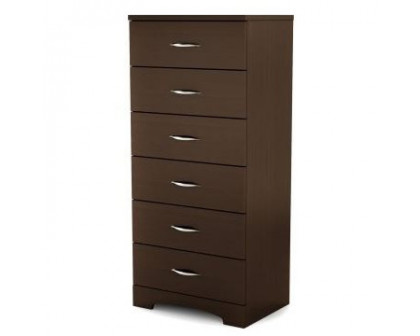 FaFurn - Contemporary 6-Drawer Chest in Chocolate