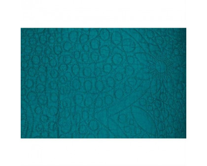 FaFurn 3-Piece Cal/King Size Bedspread with Shams - Turquoise, Cotton