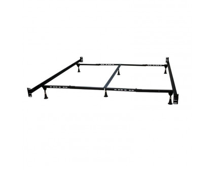 FaFurn - Cal/King Size Bed Frame with Headboard and Footboard Brackets in Metal