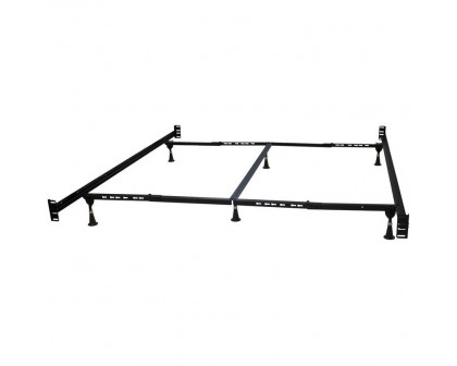 FaFurn - Cal/King Size Bed Frame with Headboard Footboard Brackets in Metal