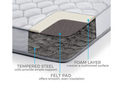 FaFurn - California/King Size Thick Innerspring Mattress with Quilted Cover in Medium Firm