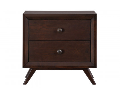 FaFurn - Mid-Century Modern Style End Table Nightstand in Cappuccino Wood Finish