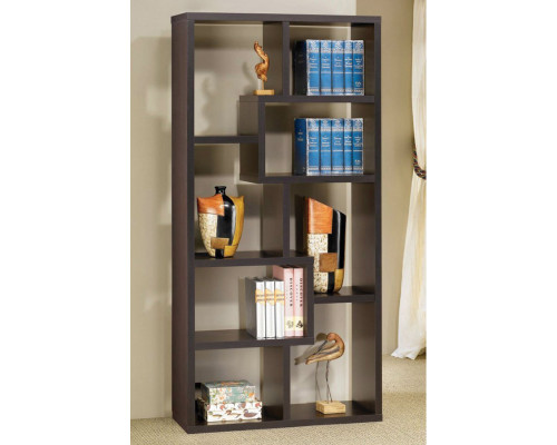 FaFurn - Modern Cube Contemporary Style Bookcase in Cappuccino Finish