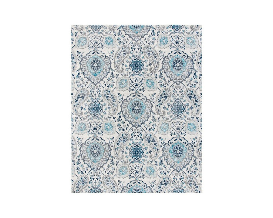 FaFurn Coastal Damask Indoor Area Rug - 3" x 5"