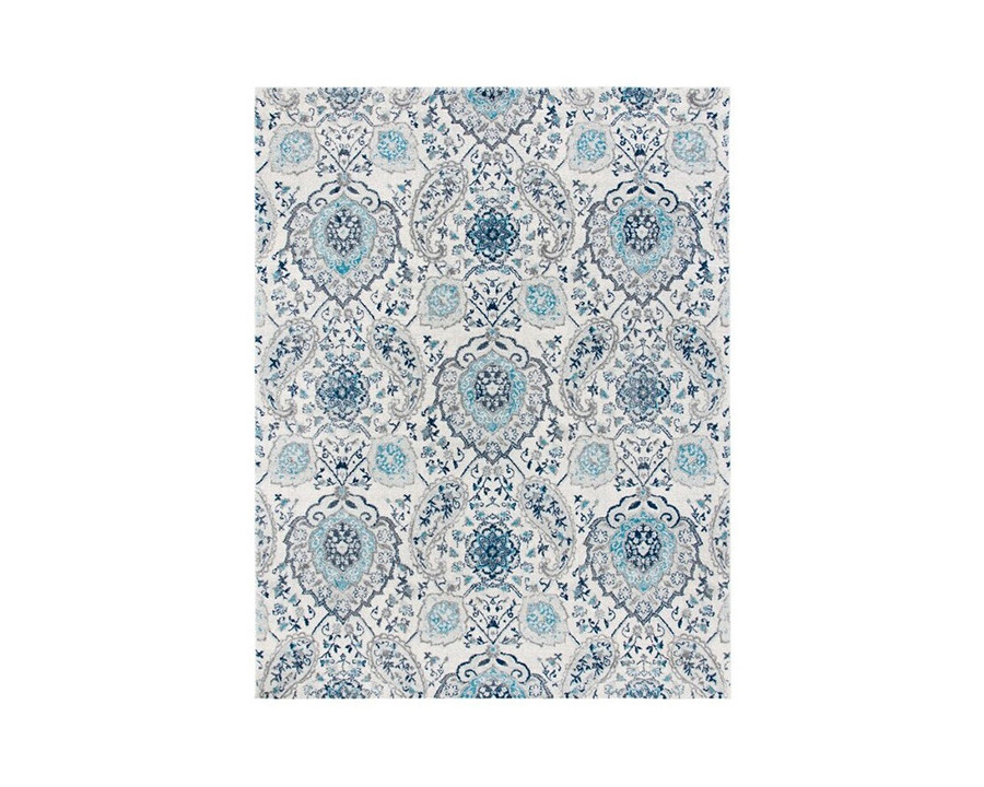 FaFurn Coastal Damask Indoor Area Rug - 5" x 7"