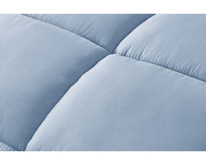 FaFurn Reversible Microfiber Down Alternative Comforter Set - Blue, Queen Size