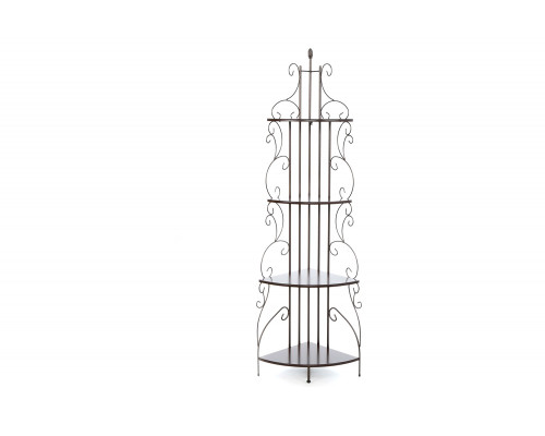 FaFurn - Ornate 4-Tier Metal Corner Bakers Rack Kitchen Dining Shelf