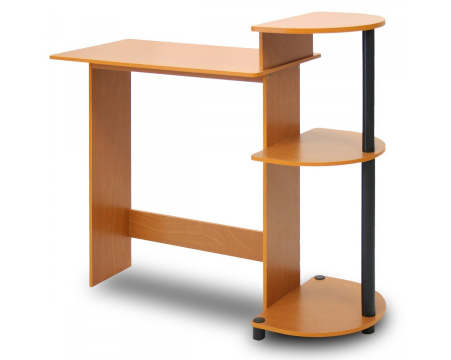 FaFurn - Modern Computer Desk in Cherry Black, Wood