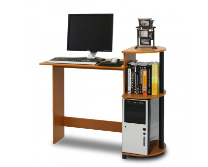 FaFurn - Modern Computer Desk in Cherry Black, Wood