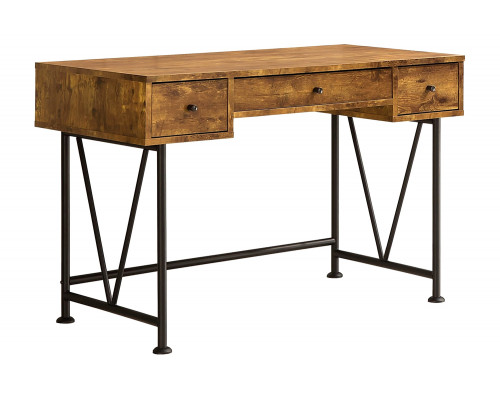 FaFurn - Farmhouse Rustic Home Office 3 Drawer Writing Desk