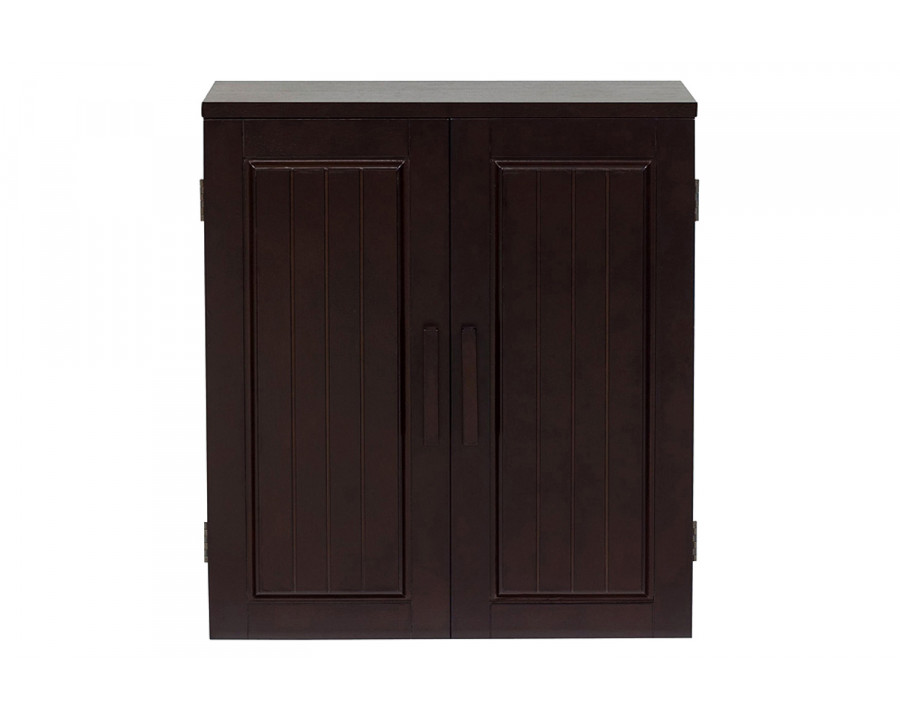 FaFurn Dark Birch Wood Finish Bathroom Wall Cabinet