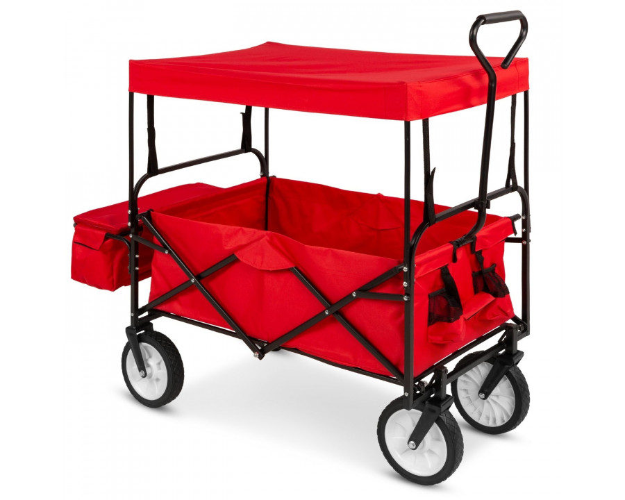 FaFurn Wagon Cart with Canopy - Red