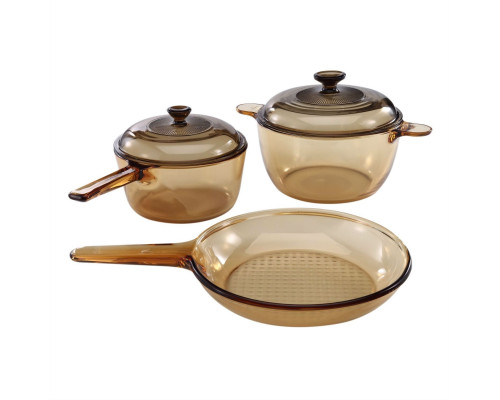 FaFurn - 5-Piece Cookware Set in Glass