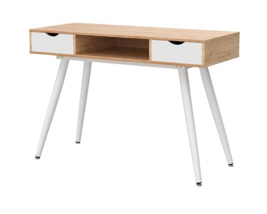 FaFurn - Modern Compact Computer Desk in White, Wood