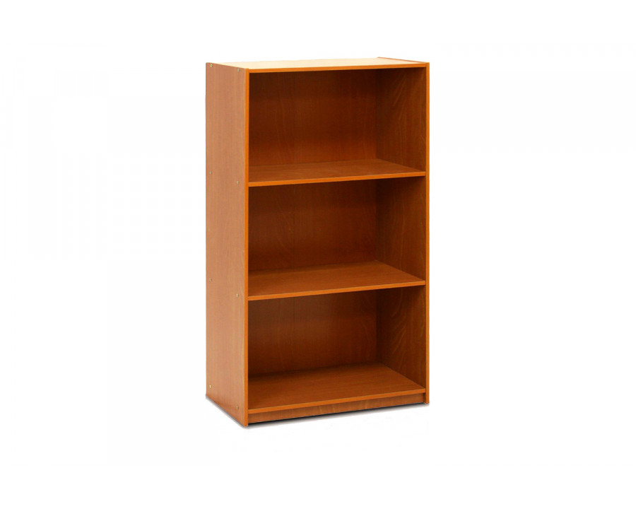 FaFurn Modern 3-Shelf Bookcase - Light Cherry