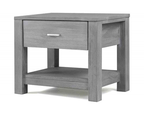 FaFurn - Contemporary Gray Solid Pine 1 Drawer Nightstand