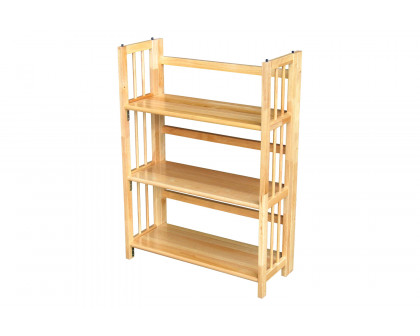 FaFurn - 3-Shelf Folding Bookcase Storage Shelves