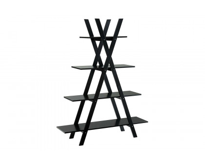 FaFurn - Modern A-Frame 4-Shelf Bookcase Bookshelf Display Shelves