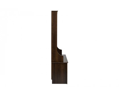 FaFurn Entryway Hall Tree Shoe Cubbie Coat Rack - Dark Brown