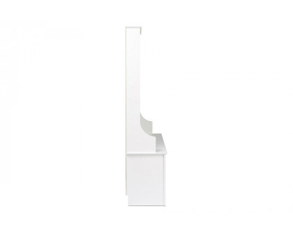 FaFurn Entryway Hall Tree Shoe Cubbie Coat Rack - White