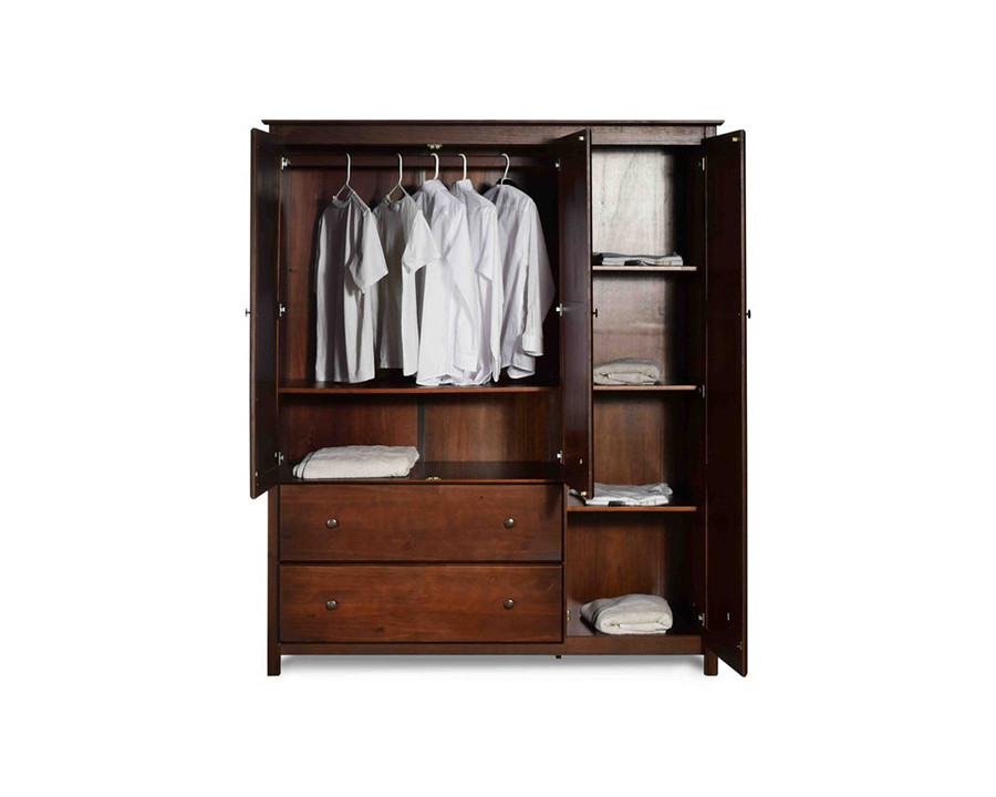 FaFurn - Wood Finish Bedroom Wardrobe Armoire Cabinet Closet