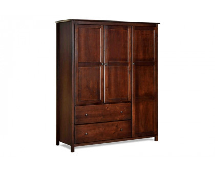 FaFurn - Wood Finish Bedroom Wardrobe Armoire Cabinet Closet