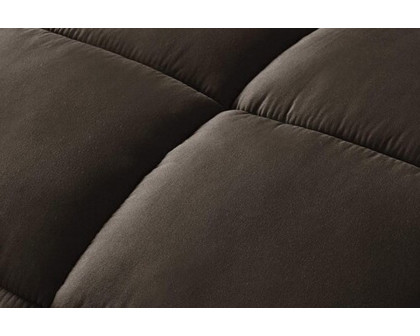 FaFurn Reversible Microfiber Down Alternative Comforter Set - Brown, Queen Size