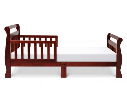 FaFurn - Wooden Modern Toddler Sleigh Bed with Slatted Guard Rails