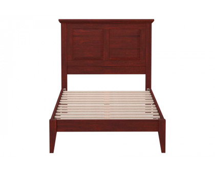 FaFurn Traditional Twin Size Platform Bed with Headboard - Cherry, Wood