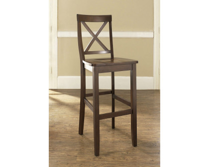 FaFurn - X-Back Solid Wood Barstool (Set of 2)