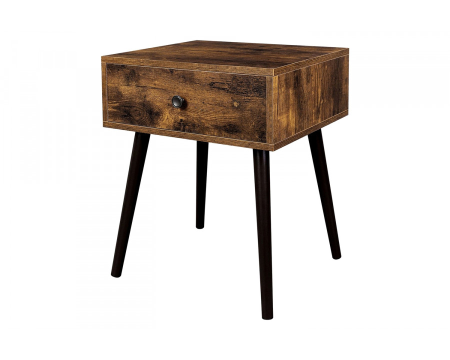 FaFurn Modern Rustic Farmhouse Table 1 Drawer Nightstand