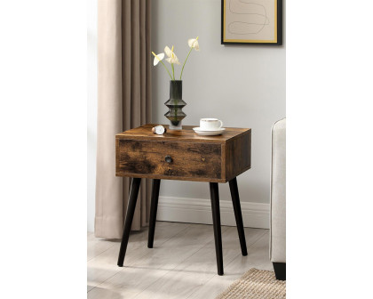 FaFurn Modern Rustic Farmhouse Table 1 Drawer Nightstand