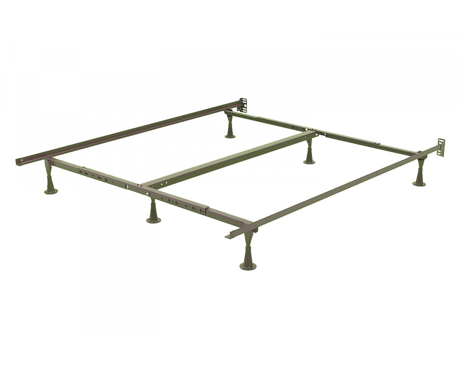 FaFurn - California King Metal Bed Frame with Wide Glide Legs and Headboard Brackets